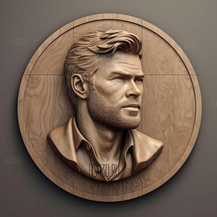 Chris Hemsworth 2 stl model for CNC